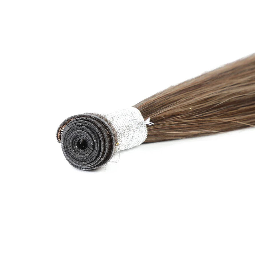 GENIUS WEFT HAIR EXTENSIONS Weft Hair #8a Ash Brown, SEW IN EXTENSIONS, GENIUS WEFT HAIR, NATURAL HUMAN HAIR