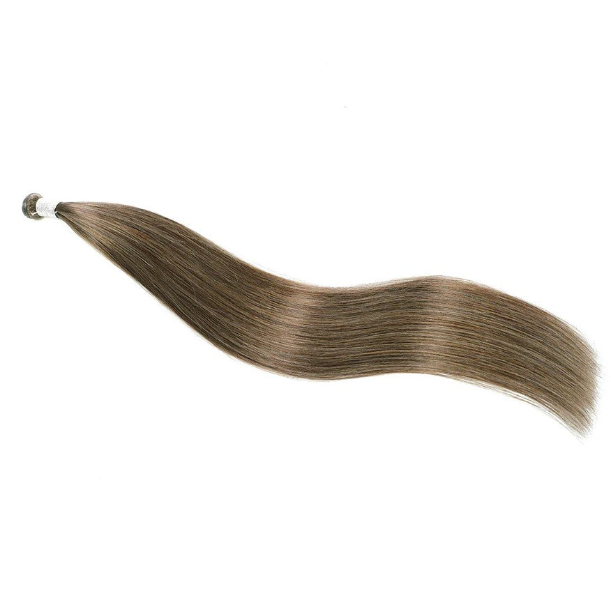 GENIUS WEFT HAIR EXTENSIONS Weft Hair #8a Ash Brown, SEW IN EXTENSIONS, GENIUS WEFT HAIR, NATURAL HUMAN HAIR