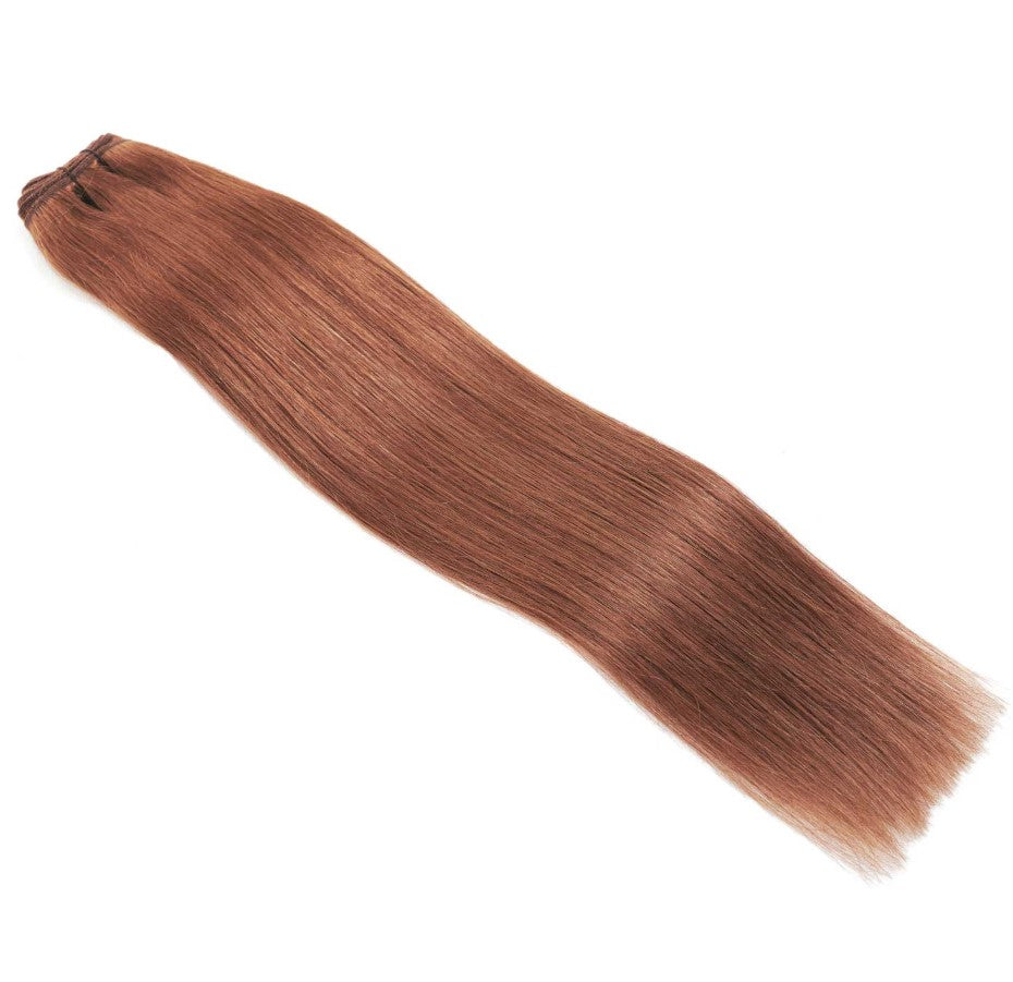 GENIUS WEFT HAIR EXTENSIONS Weft Hair #30 Medium Copper, SEW IN EXTENSIONS, GENIUS WEFT HAIR, NATURAL HUMAN HAIR