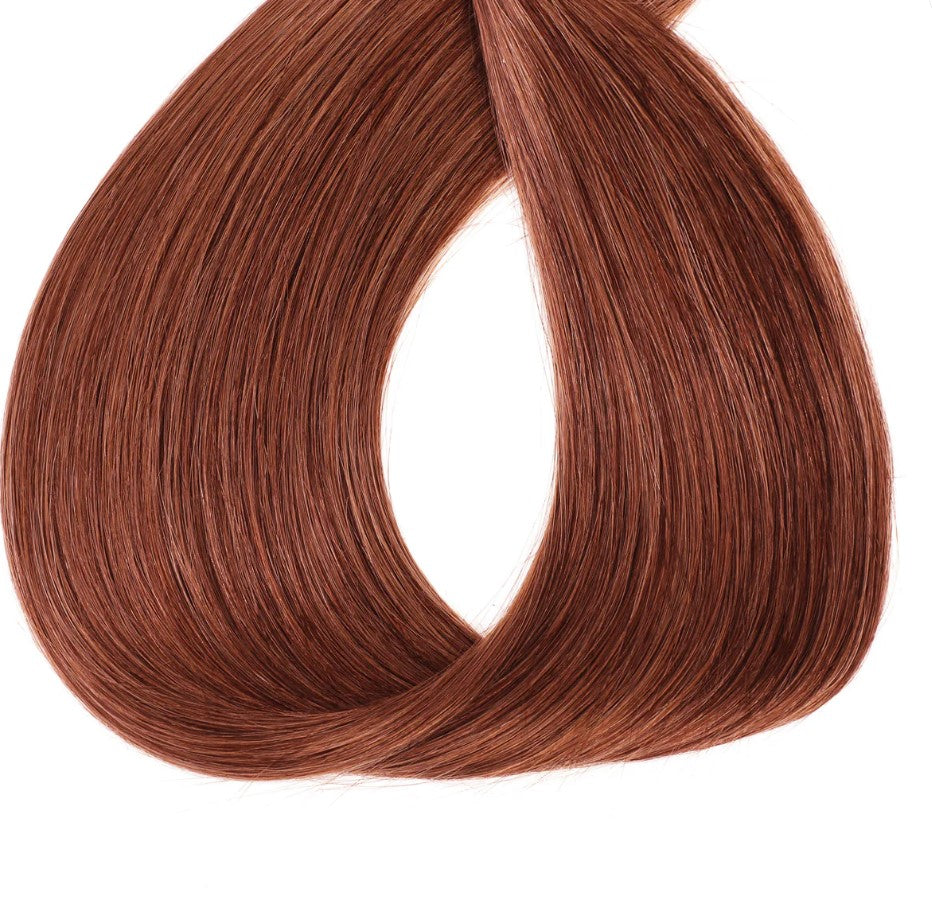 GENIUS WEFT HAIR EXTENSIONS Weft Hair #30 Medium Copper, SEW IN EXTENSIONS, GENIUS WEFT HAIR, NATURAL HUMAN HAIR