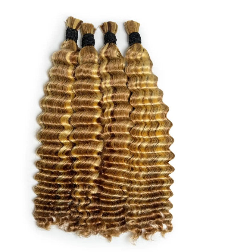 DEEP WAVE BULK #27/30/613 Deep Wavy, BULK HAIR EXTENSIONS, REAL HUMAN HAIR