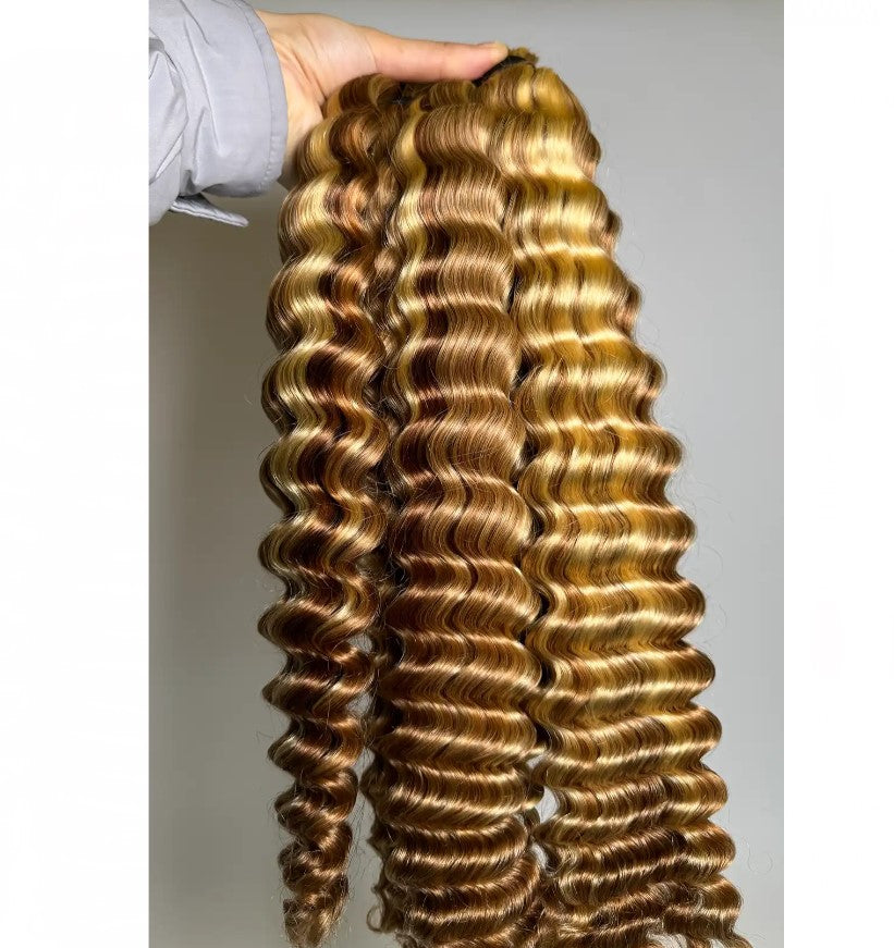 DEEP WAVE BULK #27/30/613 Deep Wavy, BULK HAIR EXTENSIONS, REAL HUMAN HAIR