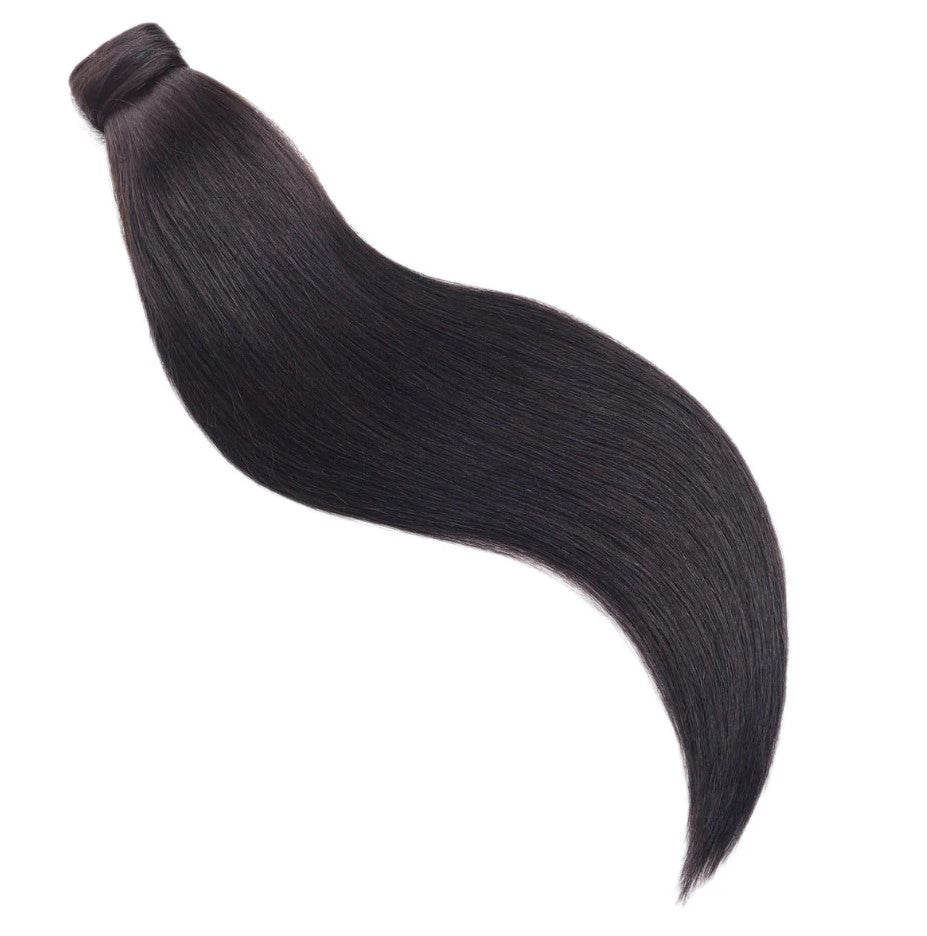 BODY WAVE PONYTAIL WIG 100% REAL HAIR #1C Midnight Brown, NATURAL COLOR PONYTAIL, PNHAIR01