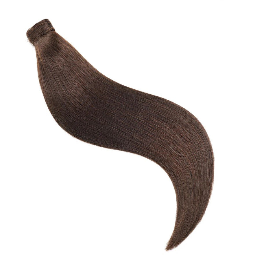BODY WAVE PONYTAIL WIG 100% REAL HAIR #2 Dark Brown, NATURAL COLOR PONYTAIL, PNHAIR02
