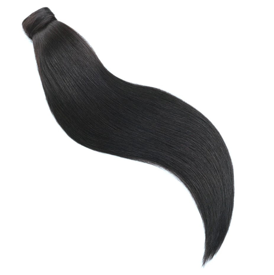 BODY WAVE PONYTAIL WIG 100% REAL HAIR #1b Natural Black, NATURAL COLOR PONYTAIL, PNHAIR03