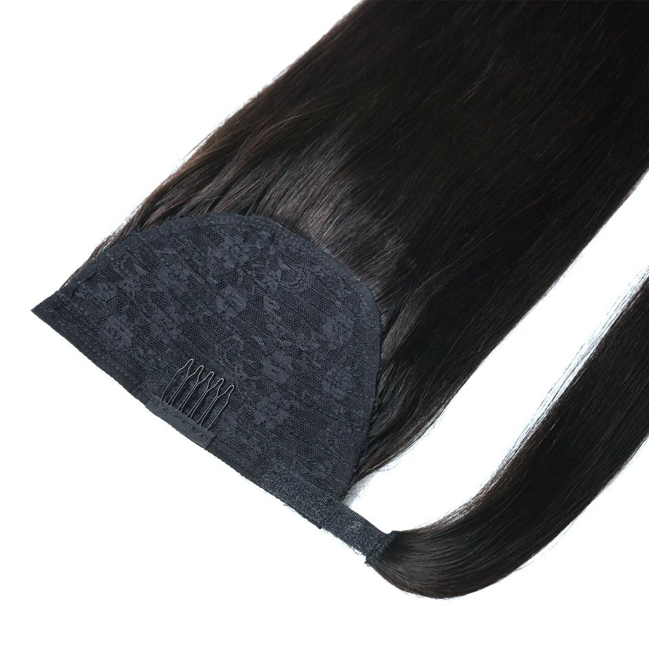 BODY WAVE PONYTAIL WIG 100% REAL HAIR #1b Natural Black, NATURAL COLOR PONYTAIL, PNHAIR03