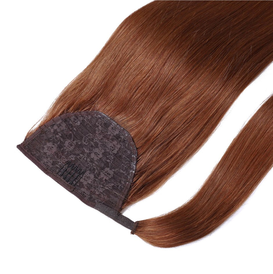 BODY WAVE PONYTAIL WIG 100% REAL HAIR  #30 Medium Copper, NATURAL COLOR PONYTAIL, PNHAIR06