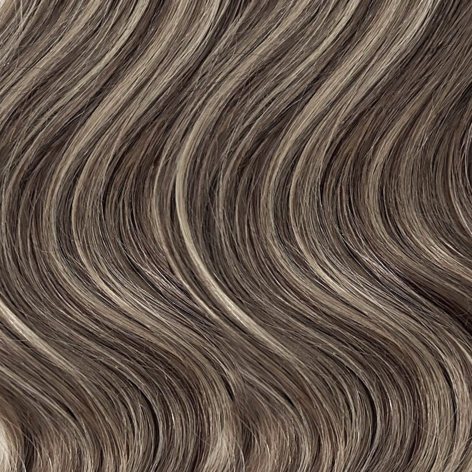 BODY WAVE PONYTAIL WIG 100% REAL HAIR  #8a/60 Ash Brown and Blonde Mix, NATURAL COLOR PONYTAIL, PNHAIR09