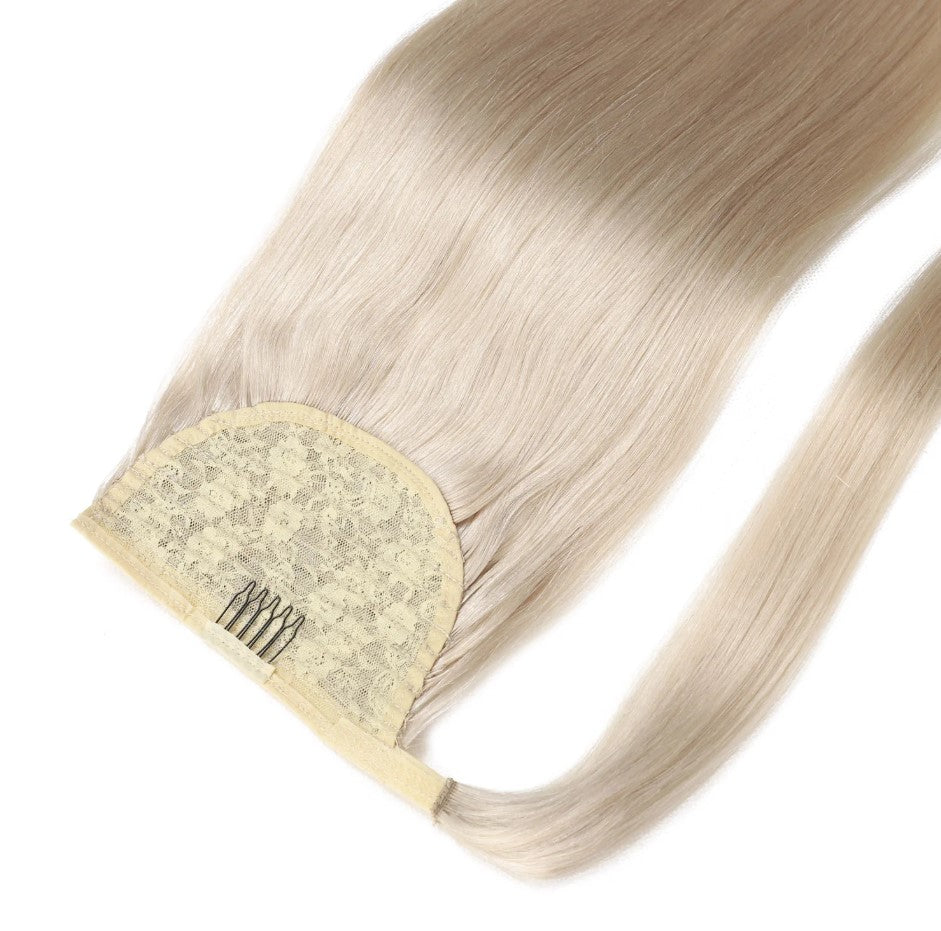 BODY WAVE PONYTAIL WIG 100% REAL HAIR #18a Ash Blonde, NATURAL COLOR PONYTAIL, PNHAIR12