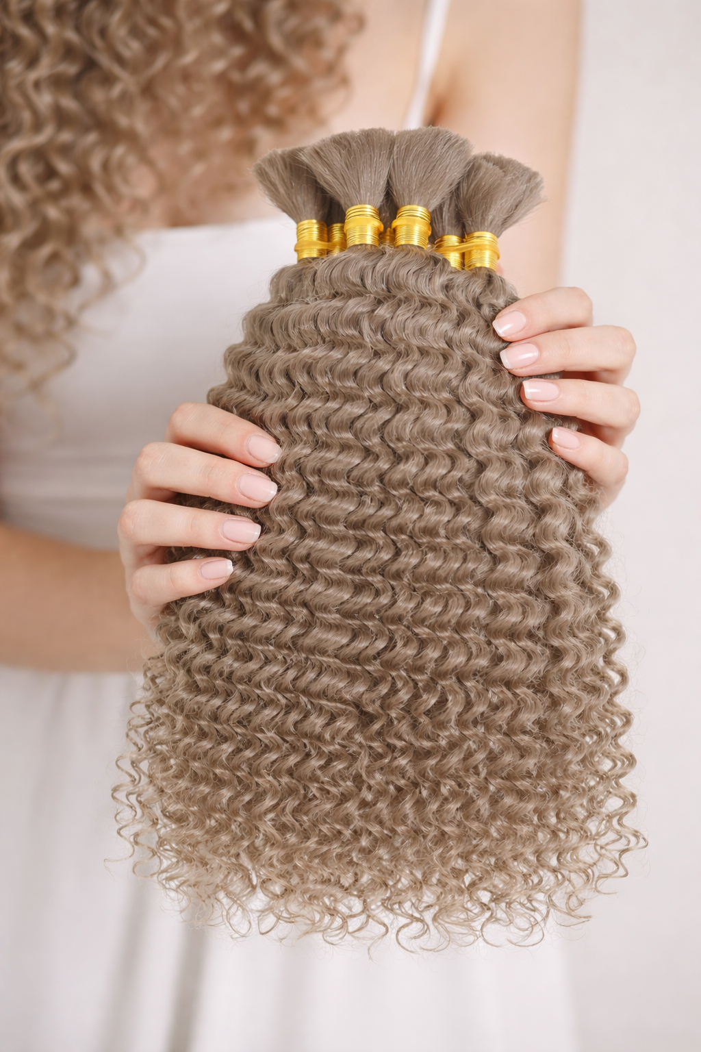 DEEP WAVE BULK HUMAN HAIR Topois, BULK HAIR EXTENSIONS, REAL HUMAN HAIR