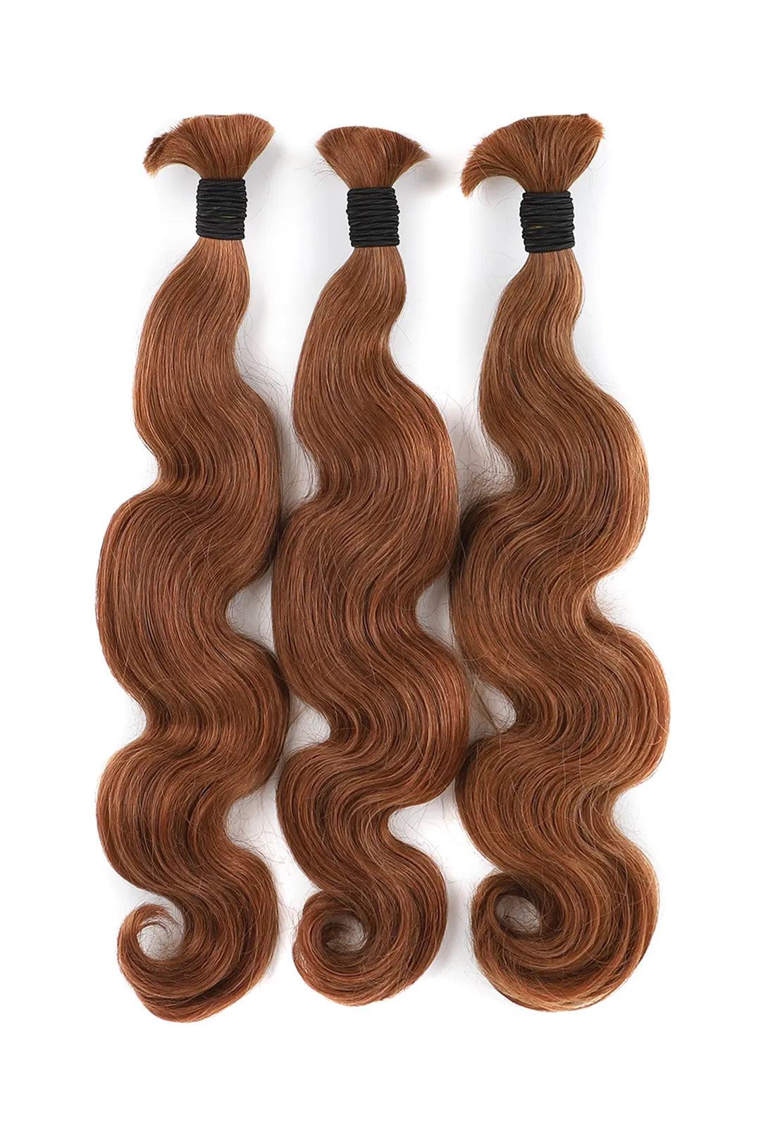 Deep Wave Salt and Pepper Bulk Hair Auburn Brown , BULK HAIR EXTENSIONS, REAL HUMAN HAIR