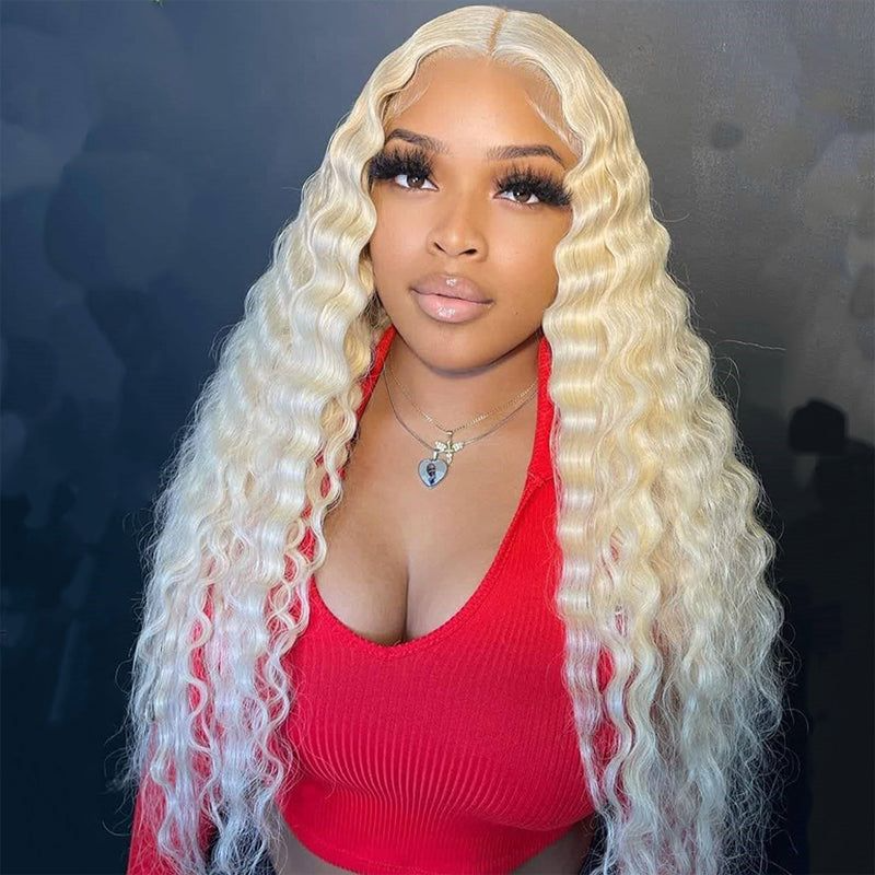 DEEP WAVE BULK 613 Blonde, BULK HAIR EXTENSIONS, REAL HUMAN HAIR