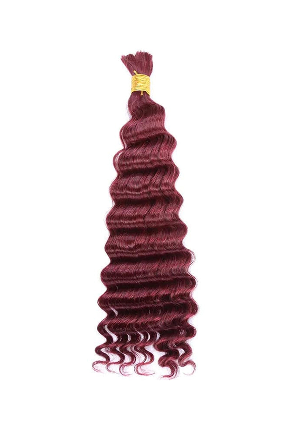 Deep Wave Bulk human hair Burgundy Red, BULK HAIR EXTENSIONS, REAL HUMAN HAIR