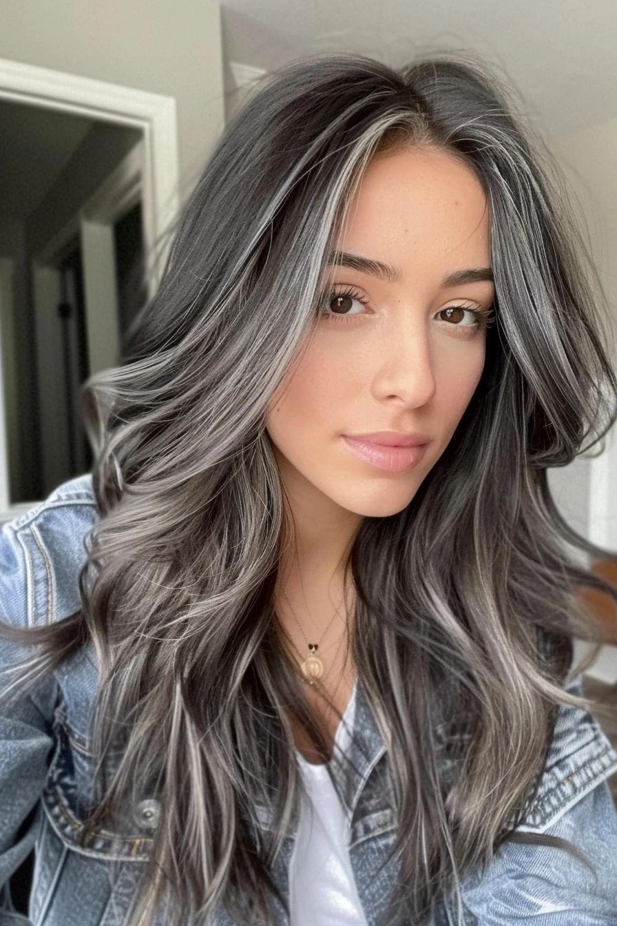 Deep Wave Salt and Pepper Bulk Hair 70% Grey , BULK HAIR EXTENSIONS, REAL HUMAN HAIR
