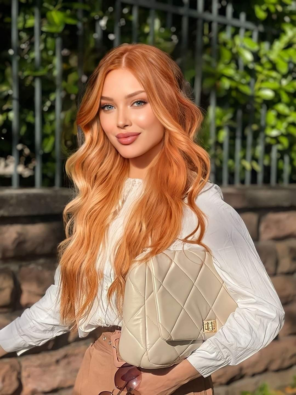BODY WAVE PONYTAIL WIG 100% REAL HAIR #38 Golden Copper,  NATURAL COLOR PONYTAIL, PNHAIR27