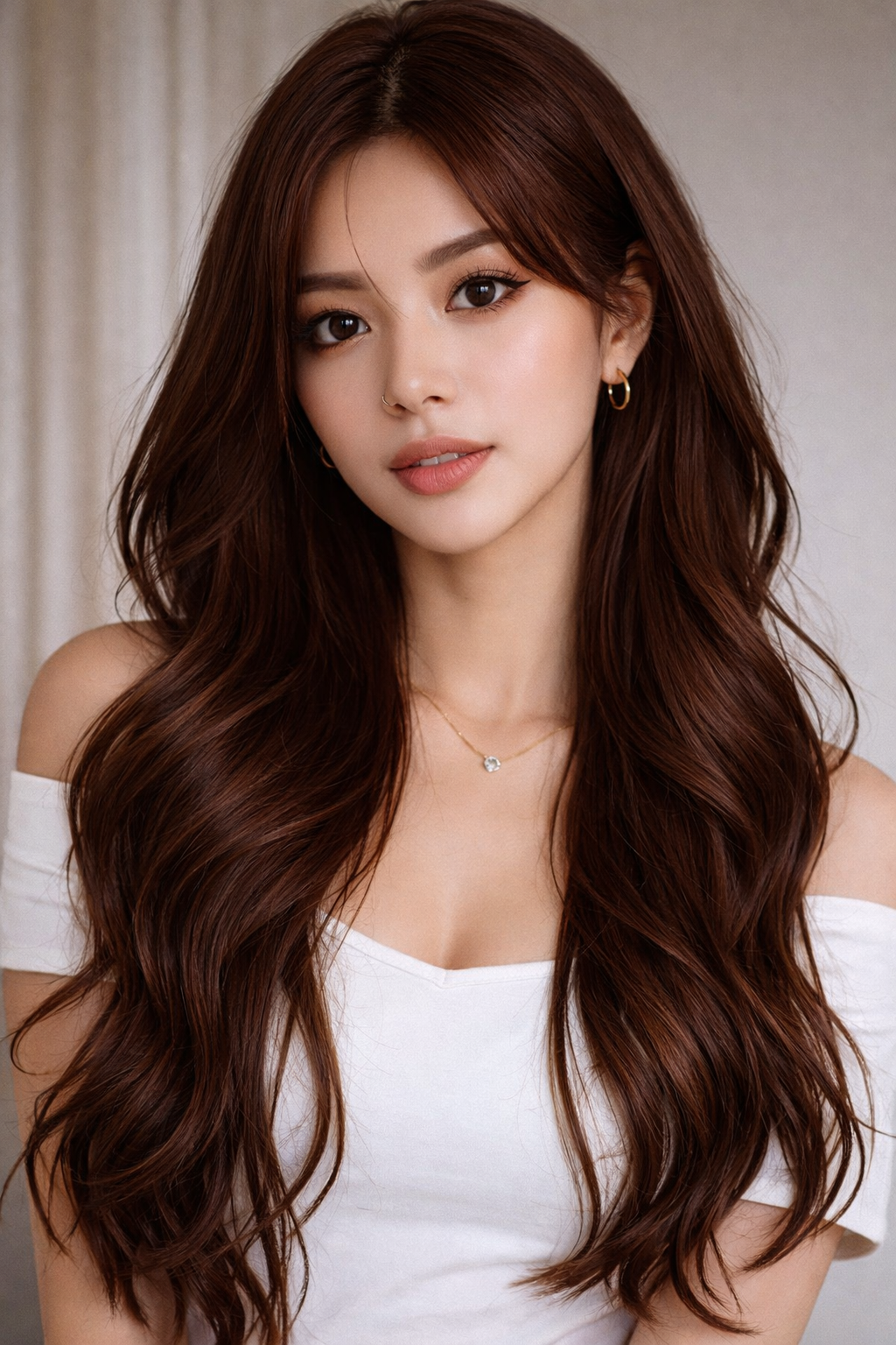 CLIP IN HAIR EXTENSIONS Dark Chestnut Brown, Straight, Natural Look, 100% Human Hair, Easy Clip In, Comfortable Fit, Versatile Styling, Long Lasting Quality. CLIHAIR19