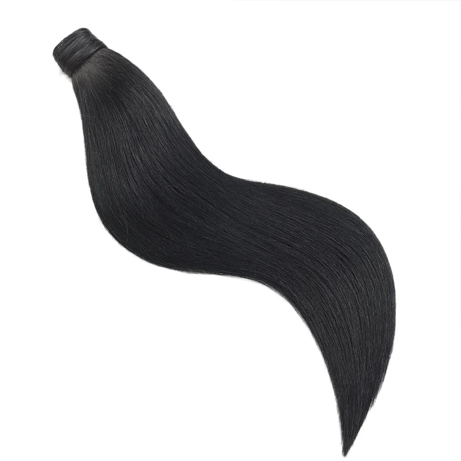 BODY WAVE PONYTAIL WIG 100% REAL HAIR #1 Jet Black,  NATURAL COLOR PONYTAIL, PNHAIR28