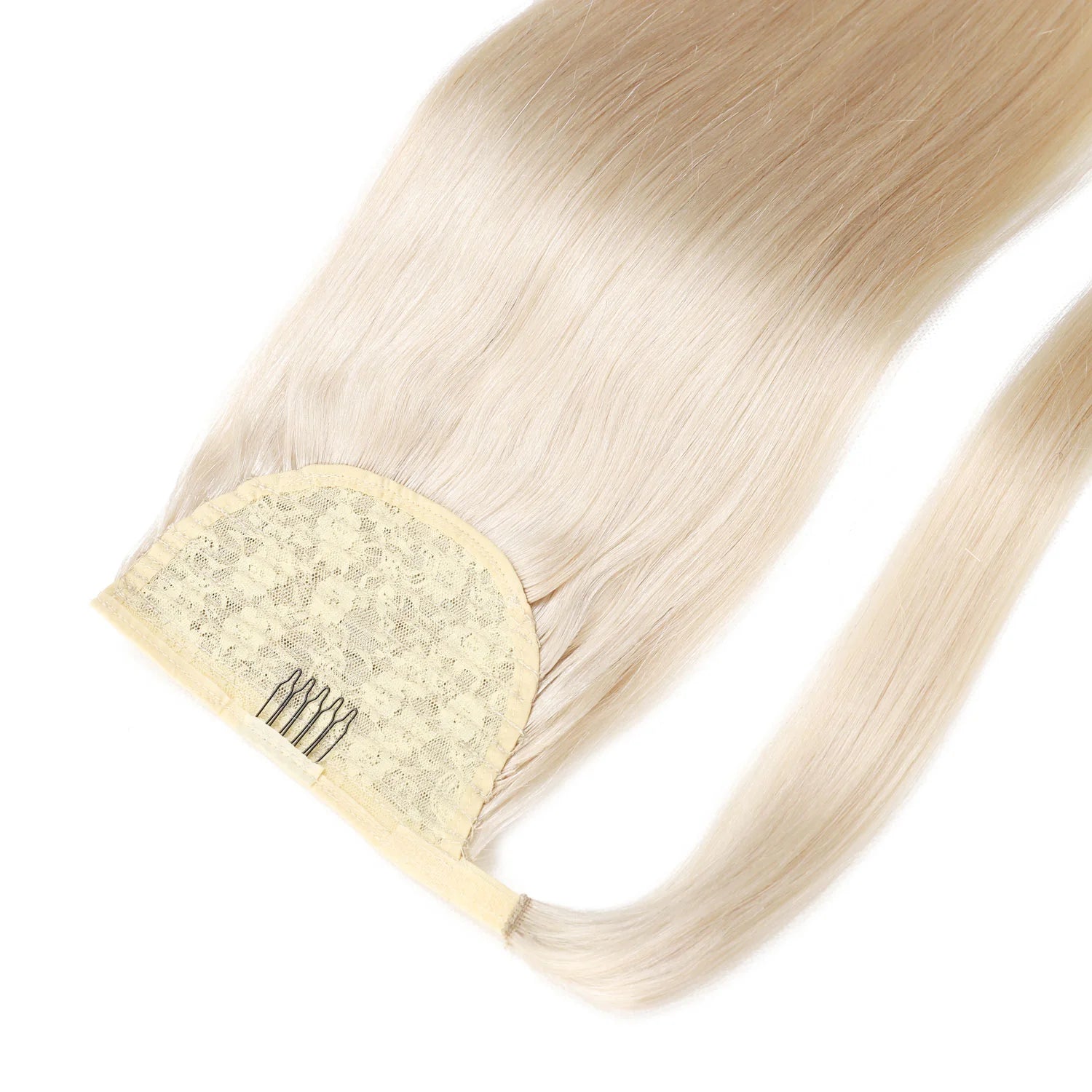 BODY WAVE PONYTAIL WIG 100% REAL HAIR #1001 Pearl Blonde, NATURAL COLOR PONYTAIL, PNHAIR20