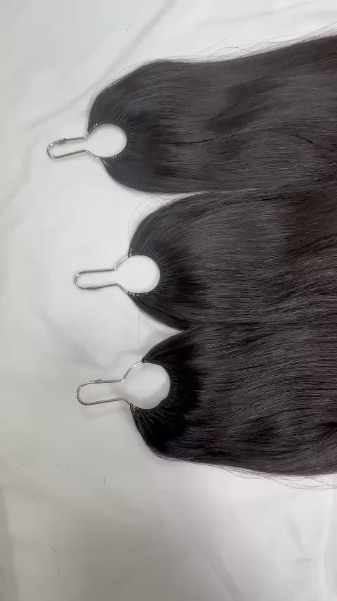 FEATHER CROCHET HAIR NATURAL BLACK #1B, HAIR EXTENSIONS, FEATHER CROCHET, REAL HUMAN HAIR