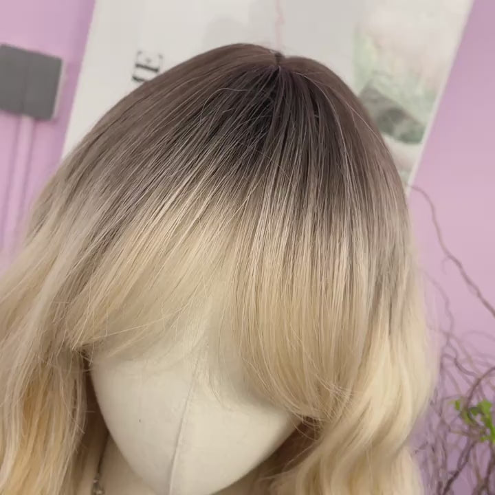 Human Hair Platinum Blonde Lace Wigs, Handmade Lace Wigs, Hair Wavy, Hair Extensions, Lace Wigs