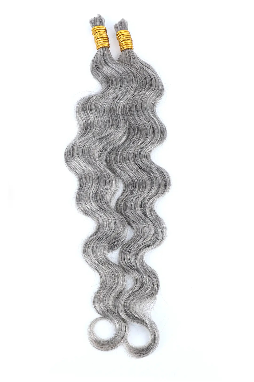 Deep Wave Salt and Pepper Bulk Hair 85% Grey, BULK HAIR EXTENSIONS, REAL HUMAN HAIR