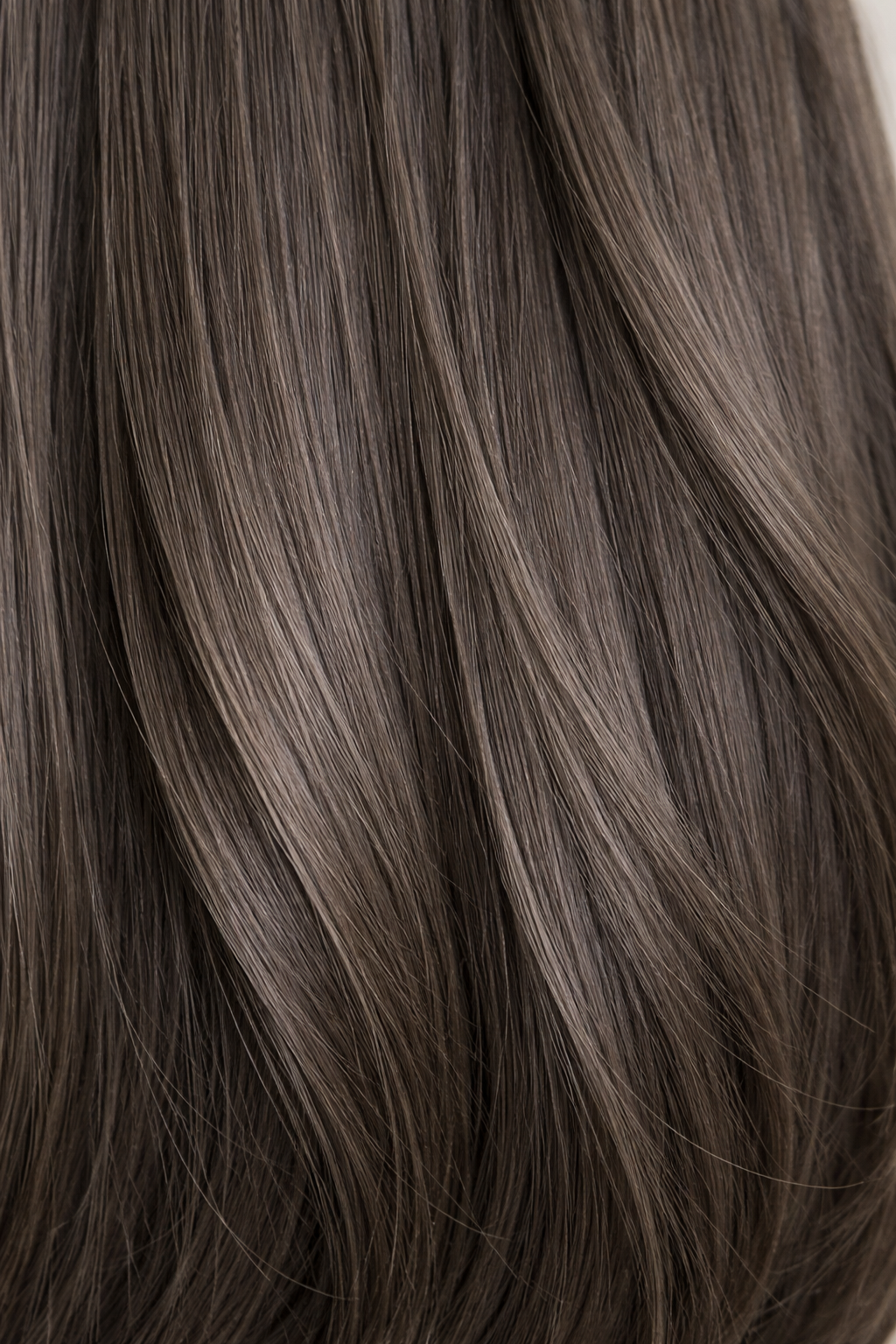 CLIP IN HAIR EXTENSIONS Dark Grey Brown, Straight, Natural Look, 100% Human Hair, Easy Clip In, Comfortable Fit, Versatile Styling, Long Lasting Quality. CLIHAIR24